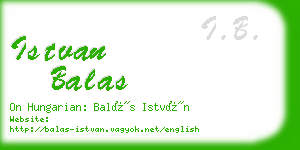 istvan balas business card